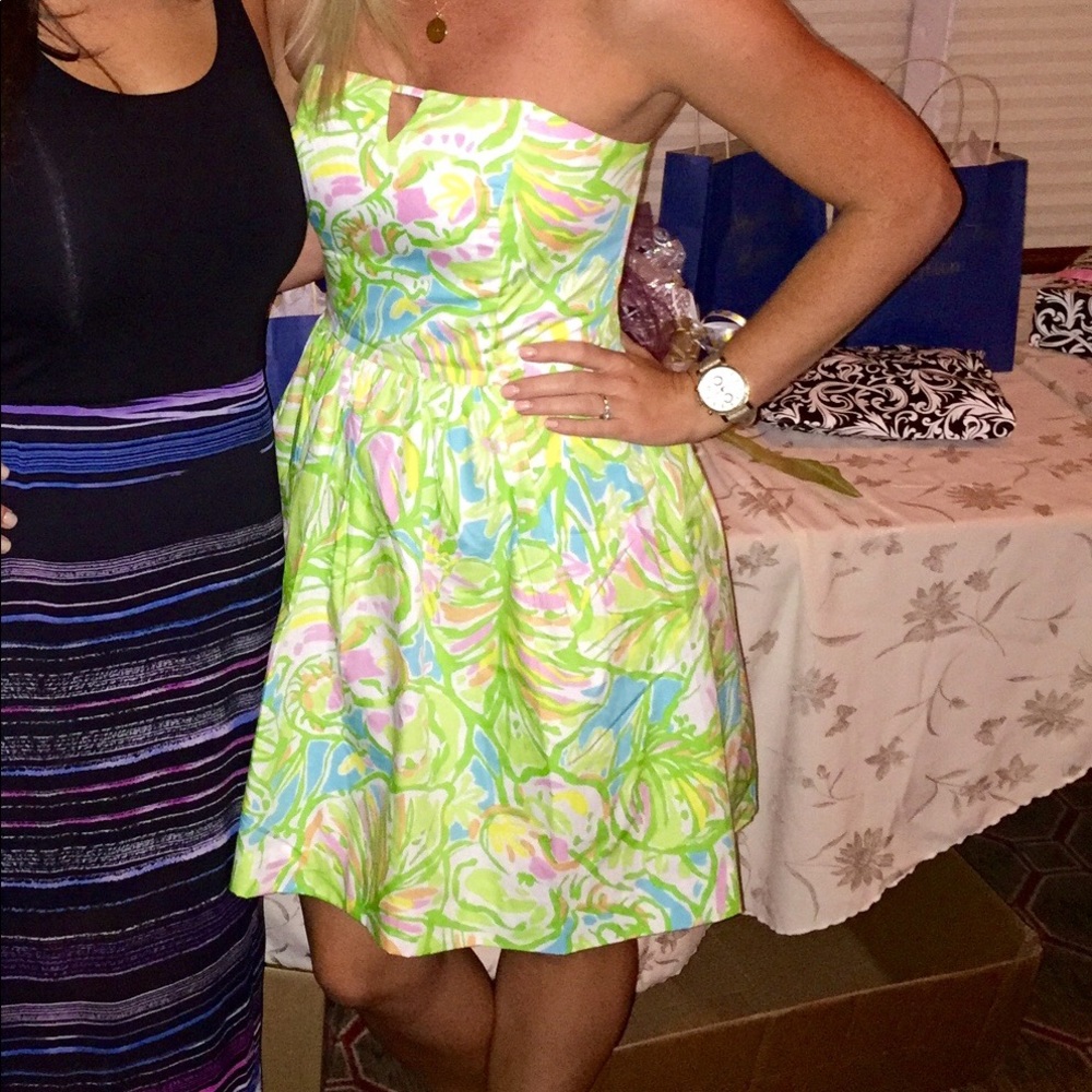 OG Lilly Pulitzer Strapless Dress